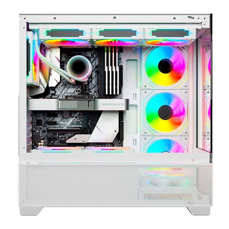 Gabinete Gamer Galax Saturno, Mid-Tower, Lateral de Vidro, Branco, GLX-SATURNO-2064