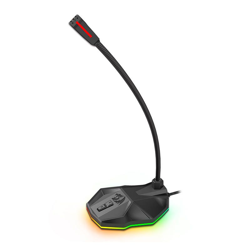 Microfone Redragon Stix, RGB, USB, Preto, GM-99