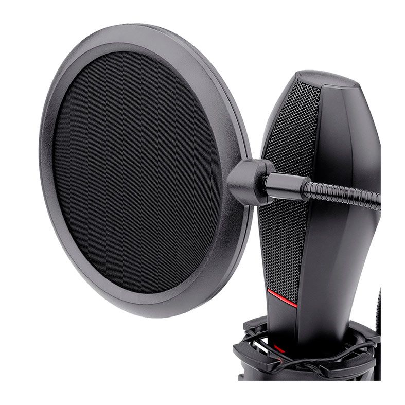 Microfone Gamer Redragon Quasar 2, Preto, GM200-1
