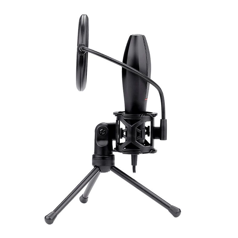 Microfone Gamer Redragon Quasar 2, Preto, GM200-1