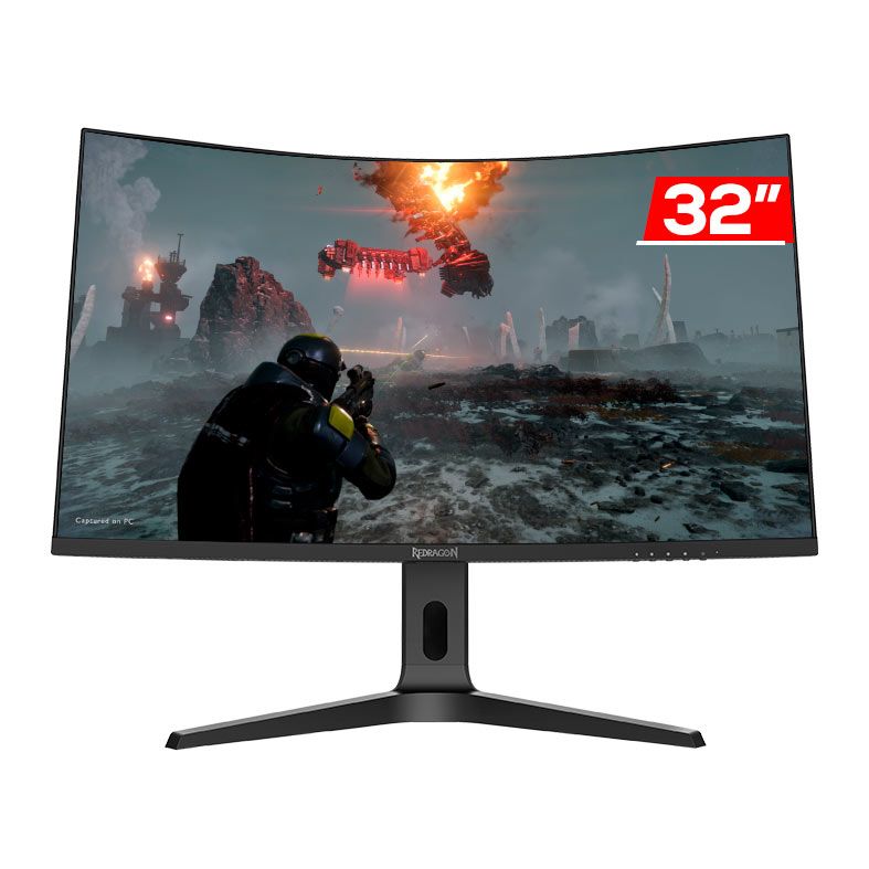 Monitor Gamer Redragon Tassos, 32 Pol, VA, QHD, 1ms, 170Hz, G-Sync e Freesync, HDMI/DP, GM32H2Q