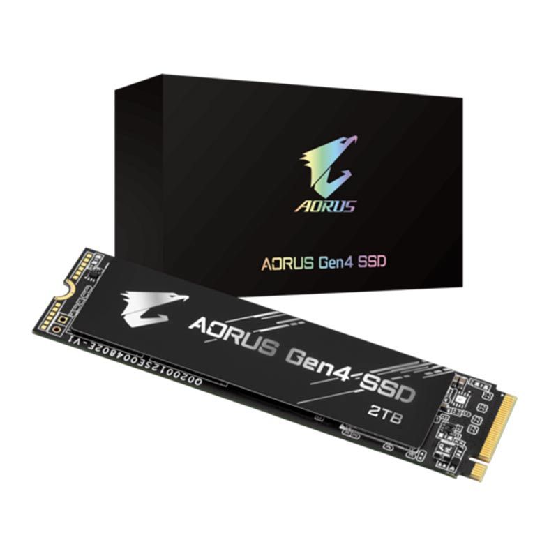 SSD Gigabyte Aorus Gen4, 2TB, M.2 2280, PCIe 4.0 x4, Leitura 5000 MB/s, Gravacao 4400 MB/s, GP-AG42TB