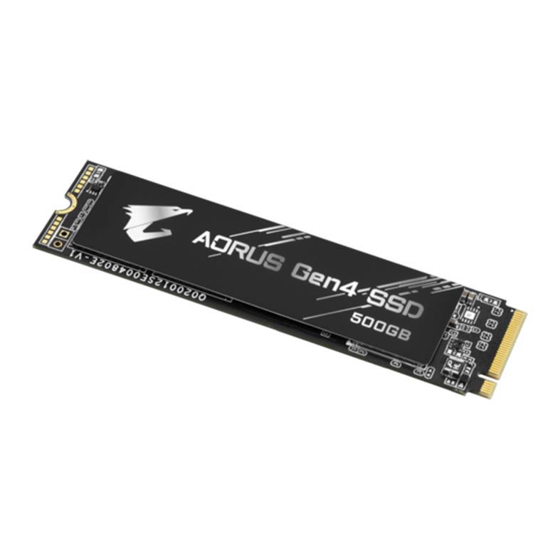 SSD Gigabyte Aorus Gen4, 500GB, M.2 2280, PCIe 4.0 x4, Leitura 5000 MB/s, Gravacao 2500 MB/s, GP-AG4500G
