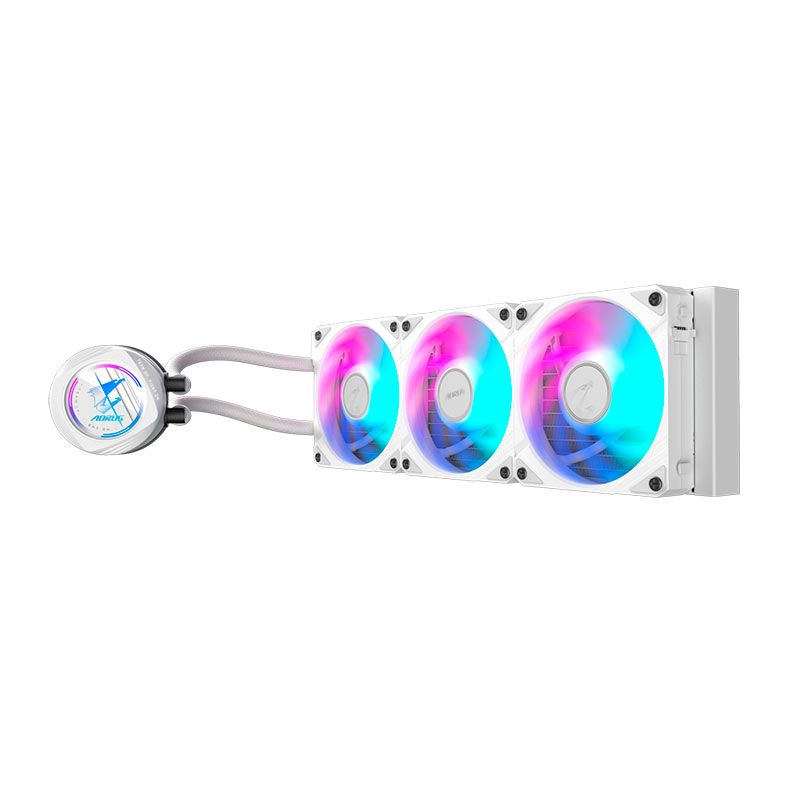 Water Cooler Gigabyte Aorus Waterforce II 360 Ice, ARGB, 360mm, Branco, GP-AORUSWATERFORCEII360I