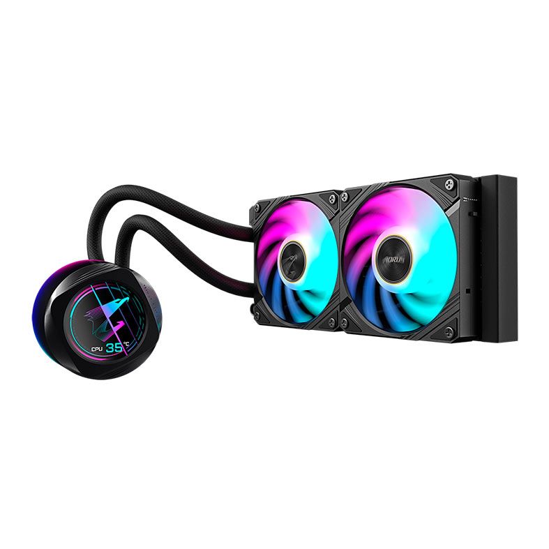 Water Cooler Gigabyte Aorus Waterforce X II 240, ARGB, 240mm, Preto, GP-AORUSWATERFORCEXII240