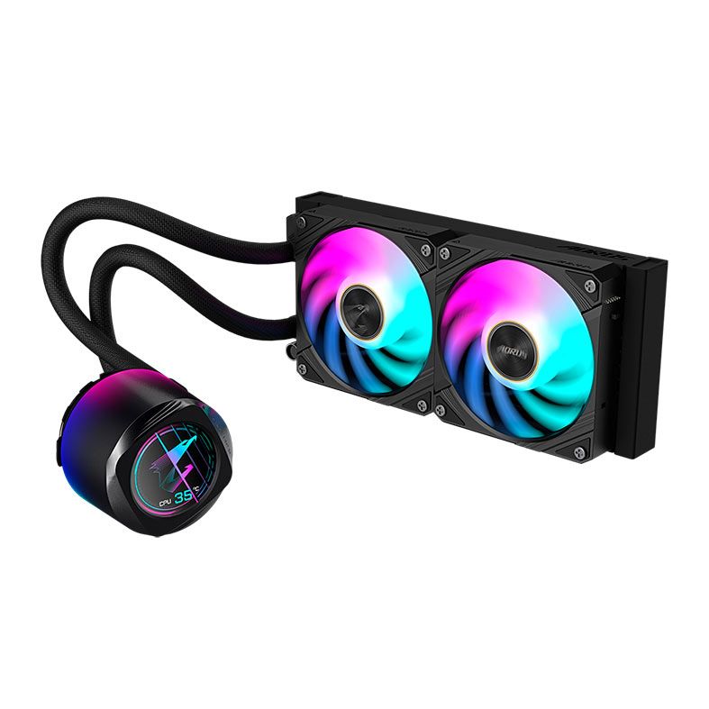 Water Cooler Gigabyte Aorus Waterforce X II 240, ARGB, 240mm, Preto, GP-AORUSWATERFORCEXII240