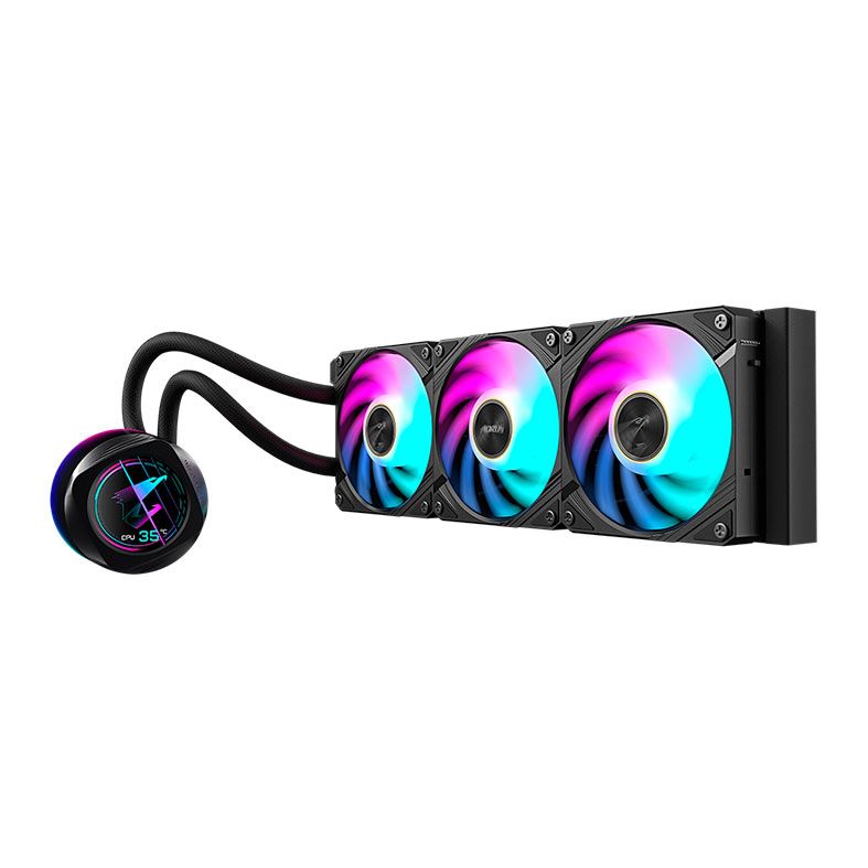Water Cooler Gigabyte Aorus Waterforce X II 360, ARGB, 360mm, Preto, GP-AORUSWATERFORCEXII360