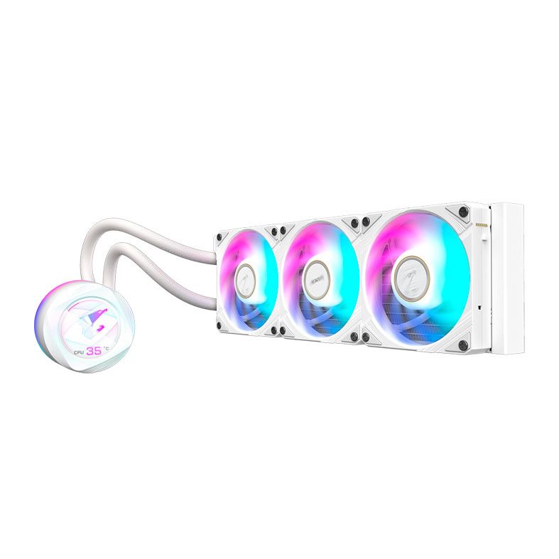 Water Cooler Gigabyte Aorus Waterforce X II 360 Ice, ARGB, 360mm, Branco, GP-AORUSWATERFORCEXII360I