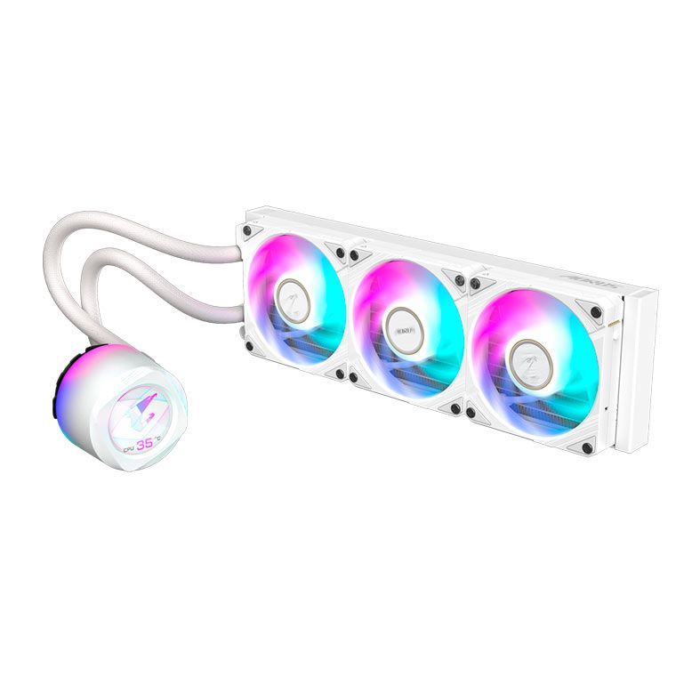 Water Cooler Gigabyte Aorus Waterforce X II 360 Ice, ARGB, 360mm, Branco, GP-AORUSWATERFORCEXII360I