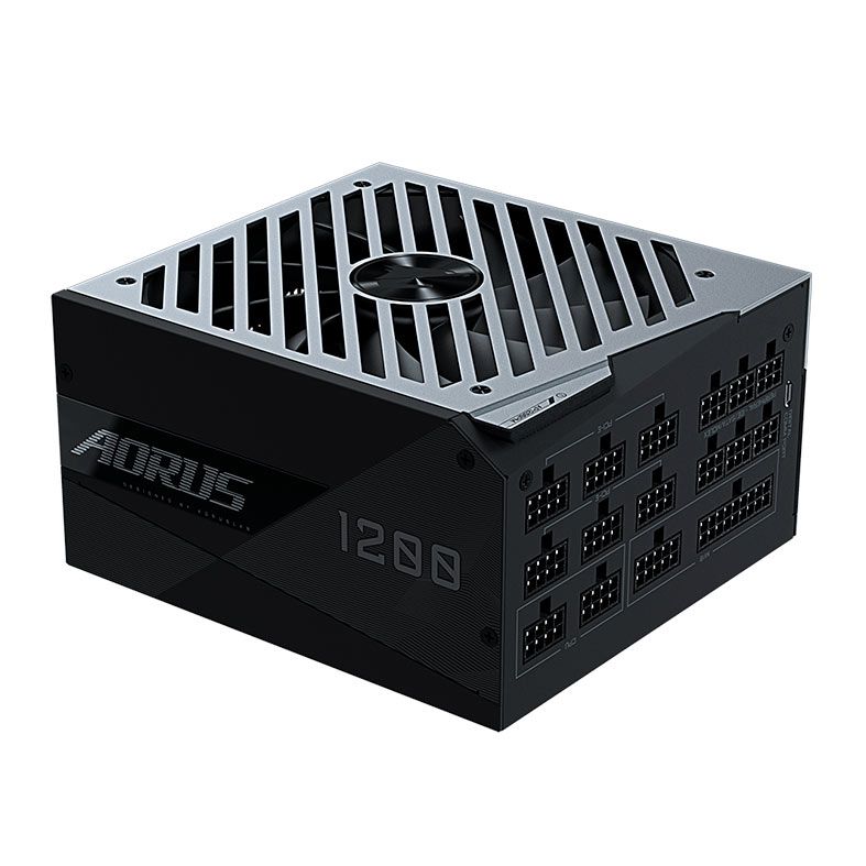 Fonte Gigabyte Aorus, 1200W, RGB, Full Modular, 80 Plus Platinum, Preto, GP-AP1200PM