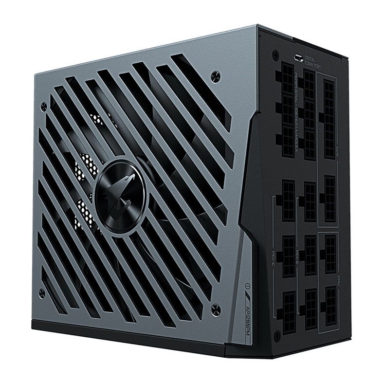 Fonte Gigabyte Aorus, 1200W, RGB, Full Modular, 80 Plus Platinum, Preto, GP-AP1200PM
