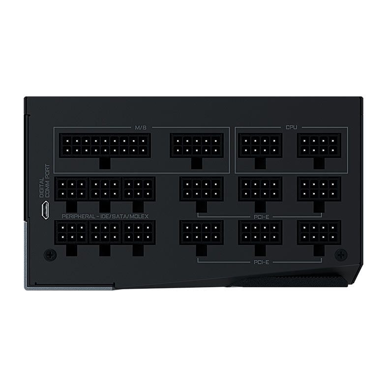 Fonte Gigabyte Aorus, 1200W, RGB, Full Modular, 80 Plus Platinum, Preto, GP-AP1200PM