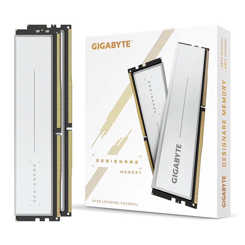 Memoria Gigabyte Designare, 64GB (2x32GB), DDR4, 3200MHz, C16, Branca, GP-DSG64G32