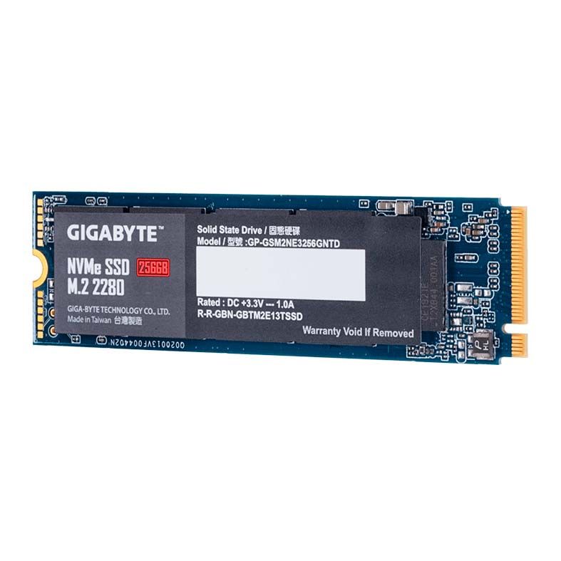 SSD Gigabyte, 256GB, M.2 2280, PCIe NVMe, Leitura 1700MB/s, Gravacao 1100MB/s, GP-GSM2NE3256GNTD