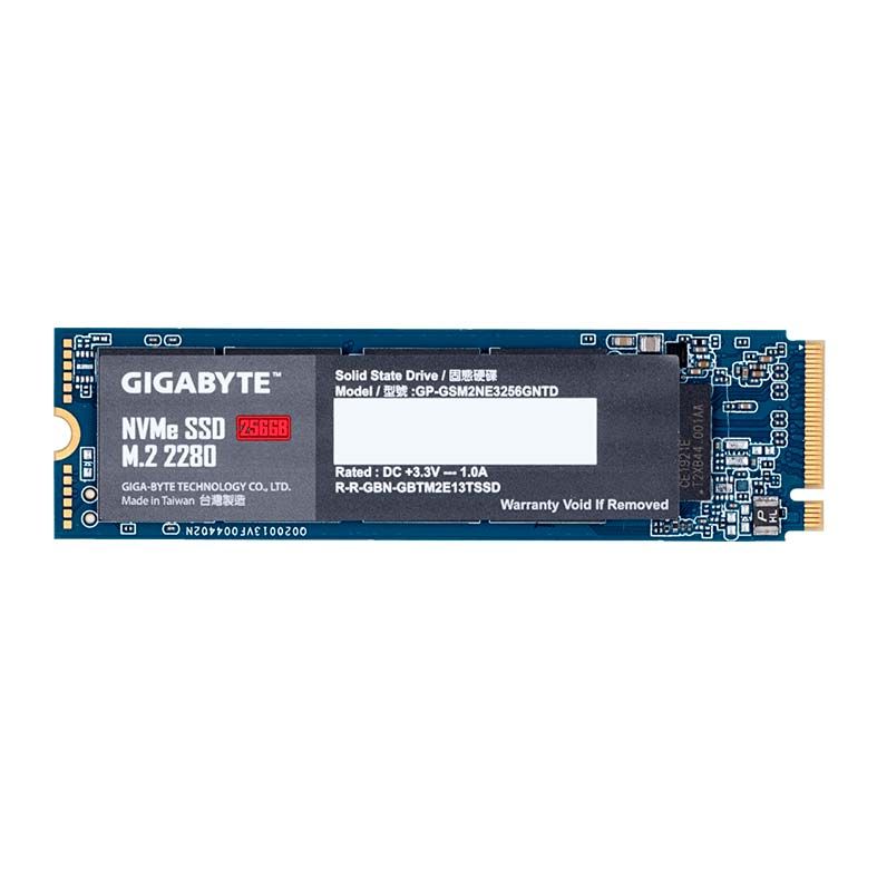 SSD Gigabyte, 256GB, M.2 2280, PCIe NVMe, Leitura 1700MB/s, Gravacao 1100MB/s, GP-GSM2NE3256GNTD