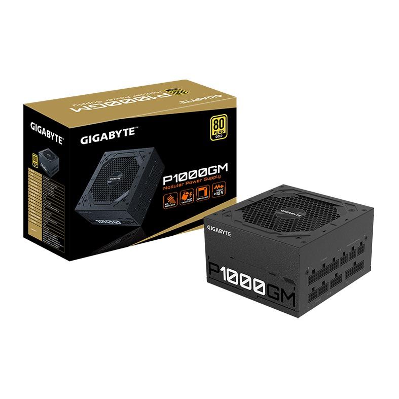 Fonte Gigabyte P1000GM Full Modular 1000W 80 Plus Gold, GP-P1000GM