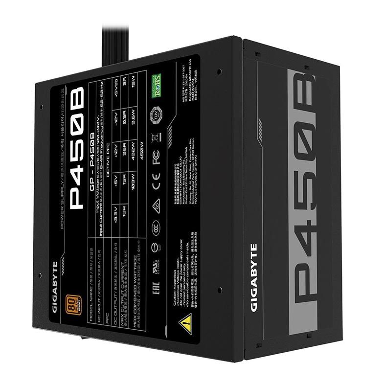 Fonte Gigabyte P450B 450W 80Plus Bronze, GP-P450B
