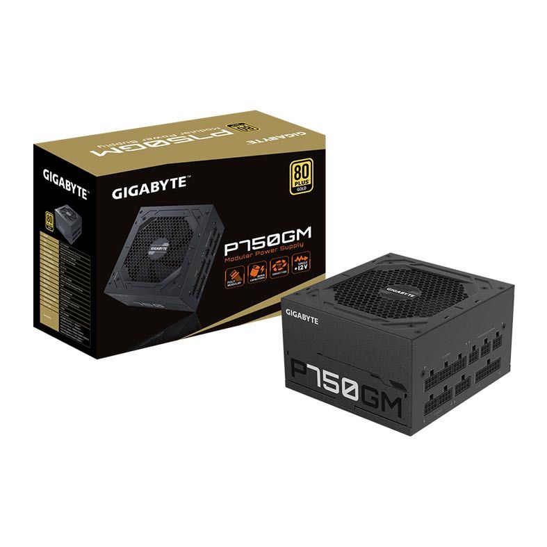 Fonte Gigabyte P750GM Full Modular 750W 80 Plus Gold, GP-P750GM
