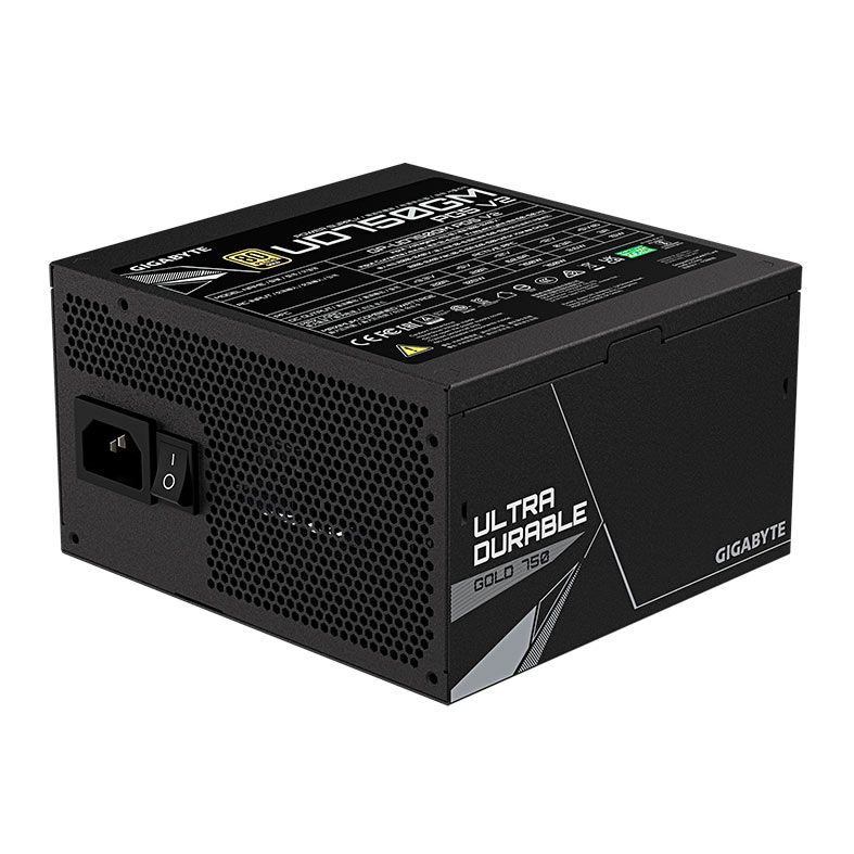 Fonte Gigabyte UD750GM PG5 V2, 750W, Full-Modular, 80 Plus Gold, Preto, GP-UD750GM-PG5-V2
