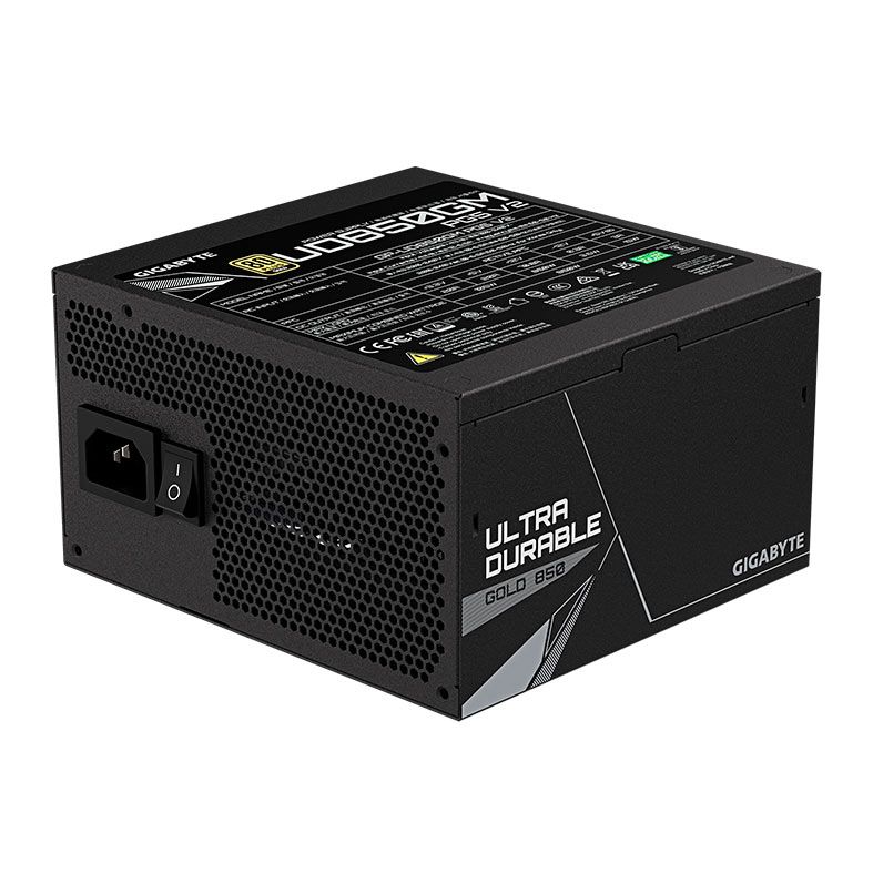 Fonte Gigabyte UD850GM PG5 V2, 850W, ATX 3.1, PCIe 5.1, Full-Modular, 80 Plus Gold, Preto, GP-UD850GM-PG5-V2