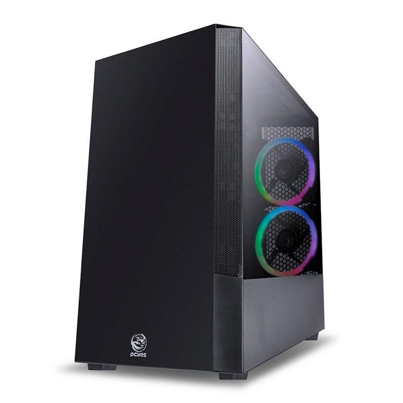 Gabinete Gamer Pcyes Gravity, Mid-Tower, Lateral de Vidro, Com 2 Fans, Preto, GRPTRGB1FV