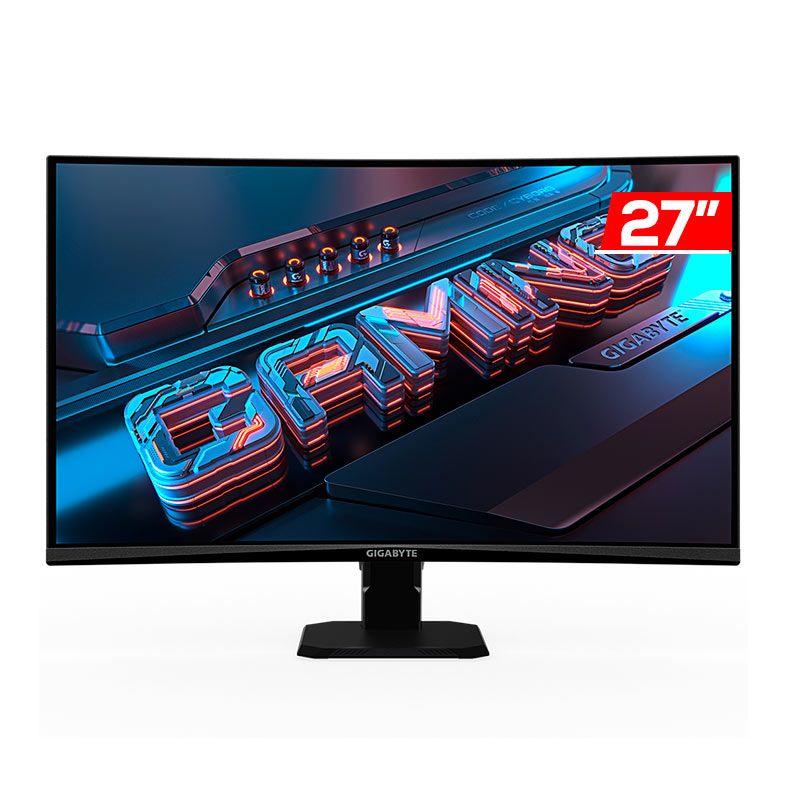 Monitor Gamer Gigabyte GS27QC, 27 Pol, VA, QHD, 1ms, 165Hz, DP/HDMI, GS27QC