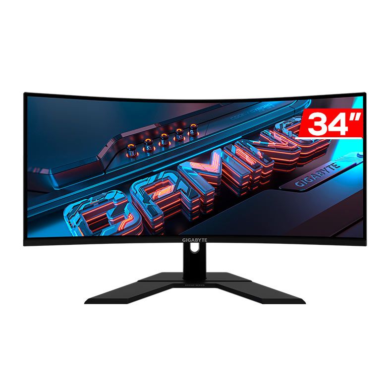 Monitor Gamer Gigabyte GS34WQC, 34 Pol, Curvo, VA, WQHD, 1ms, 120Hz, DP/HDMI, GS34WQC