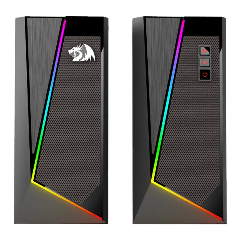 Caixa de Som Gamer Redragon Anvil RGB USB/P2 Preto, GS520