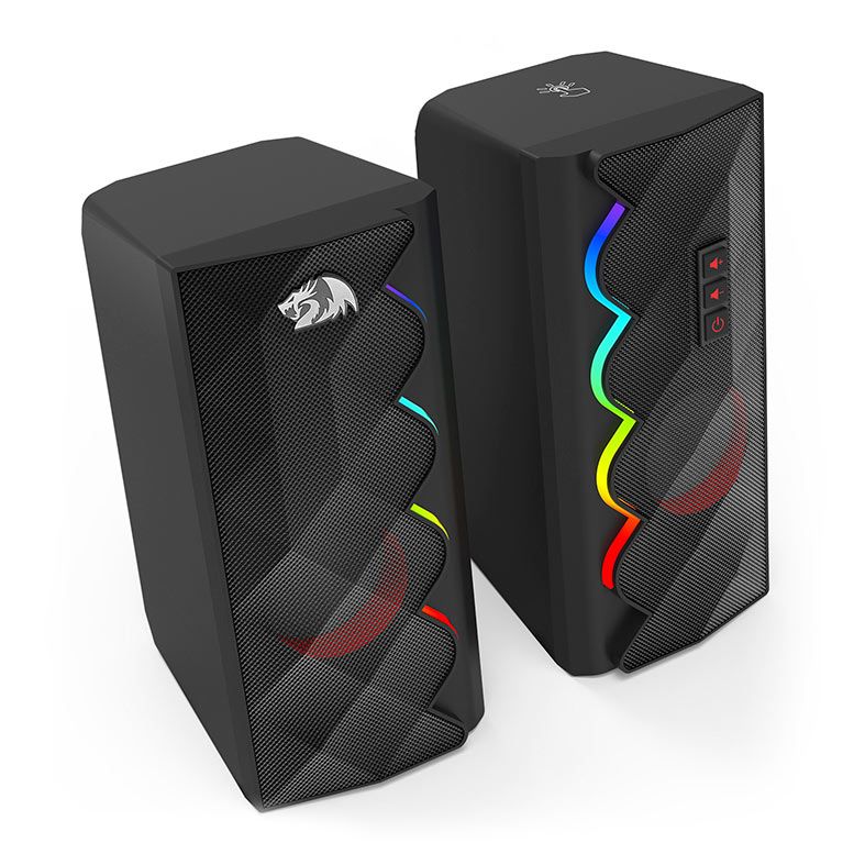 Caixa de Som Redragon Cipher, RGB, 2x5W RMS, Preto, GS522