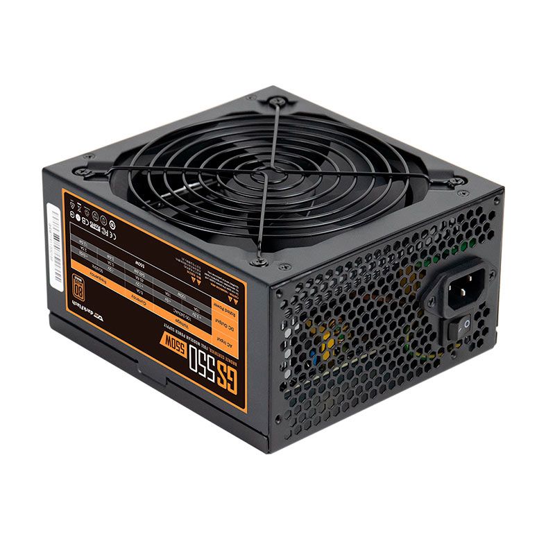 Fonte Aigo DarkFlash GS550, 550W, Full-Modular, 80 Plus Bronze, Preto, GS550DF