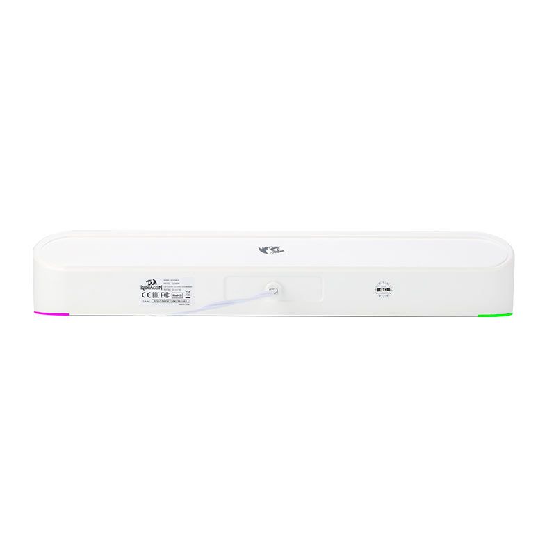 Soundbar Redragon Adiemus, RGB, 3W RMS, USB e P2, Branca, GS560W