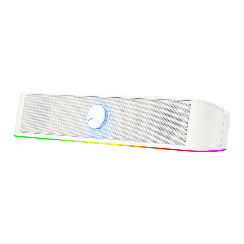 Soundbar Redragon Adiemus, RGB, 3W RMS, USB e P2, Branca, GS560W
