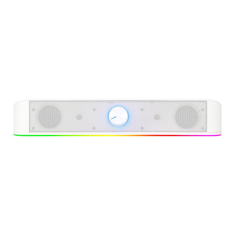 Soundbar Redragon Adiemus, RGB, 3W RMS, USB e P2, Branca, GS560W