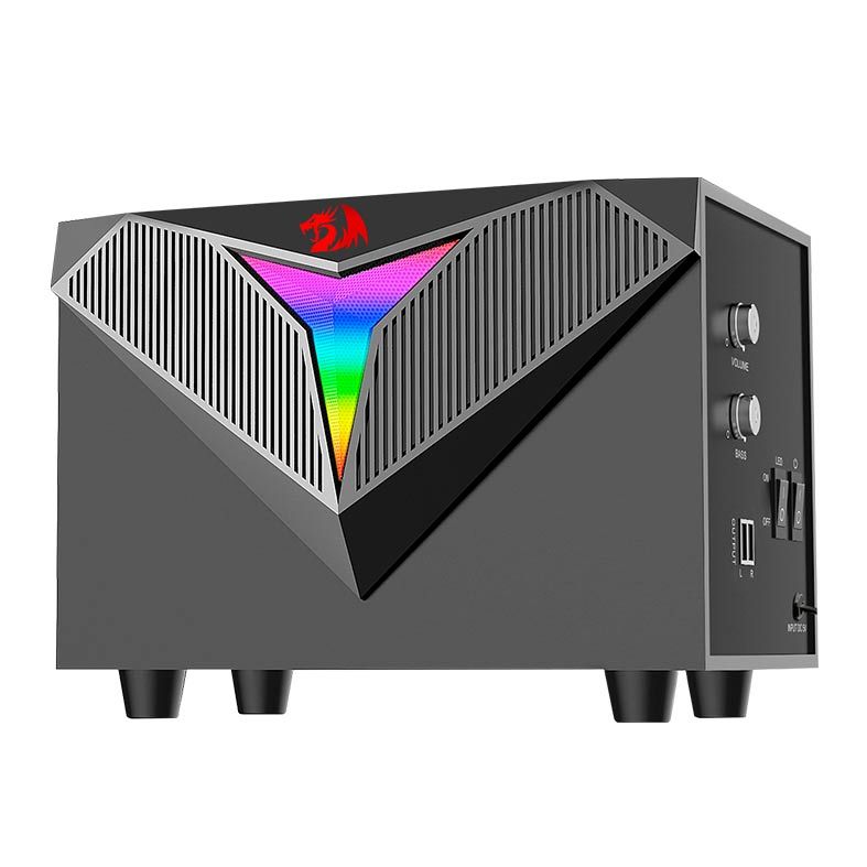 Caixas de Som e Subwoofer Gamer Redragon Toccata RGB USB Preto, GS700
