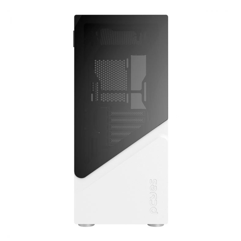 Gabinete Gamer Pcyes Set White Ghost, Mid-Tower, Lateral de Vidro, Branco e Preto, GSWGPBR
