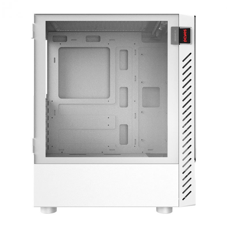 Gabinete Gamer Pcyes Set White Ghost, Mid-Tower, Lateral de Vidro, Branco e Preto, GSWGPBR