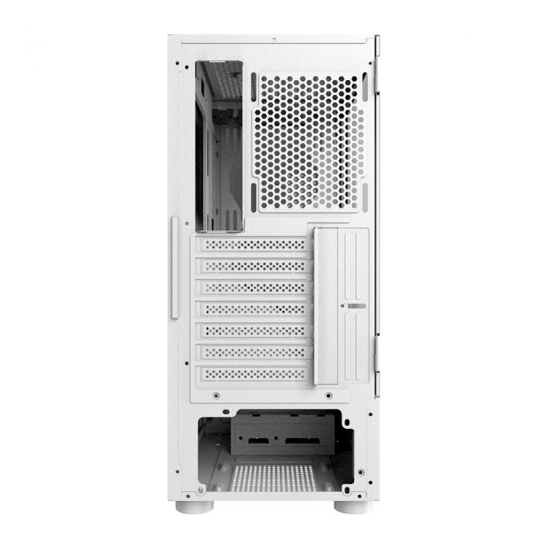 Gabinete Gamer Pcyes Set White Ghost, Mid-Tower, Lateral de Vidro, Branco e Preto, GSWGPBR