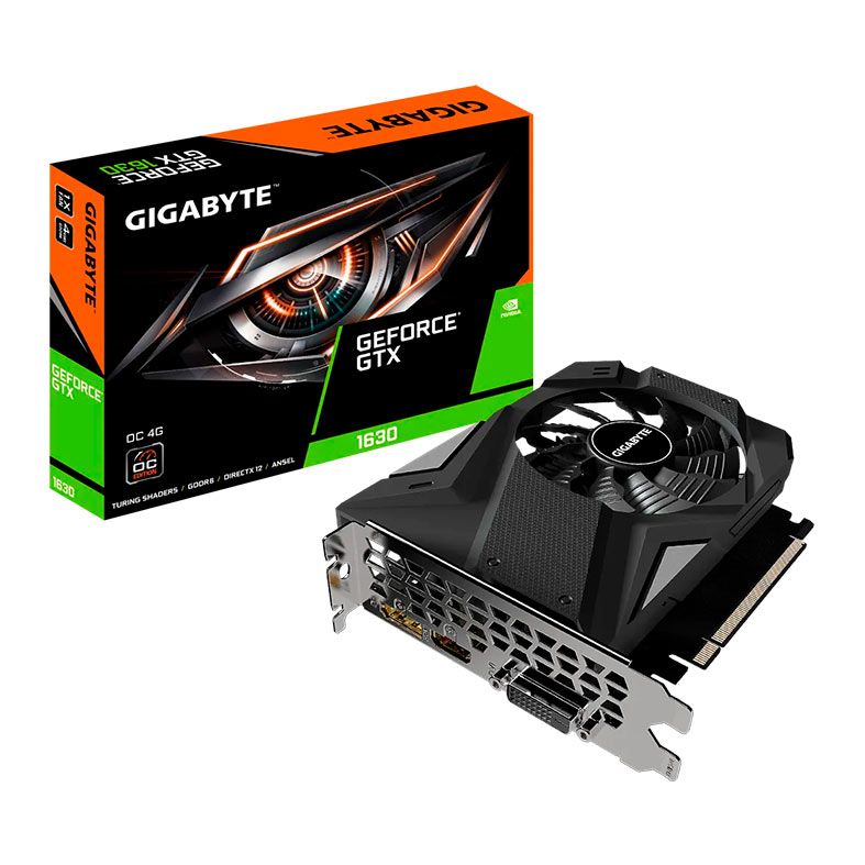 Placa de Video Gigabyte GeForce GTX 1630, 4GB, GDDR6, 64-bit, GV-N1630OC-4GD