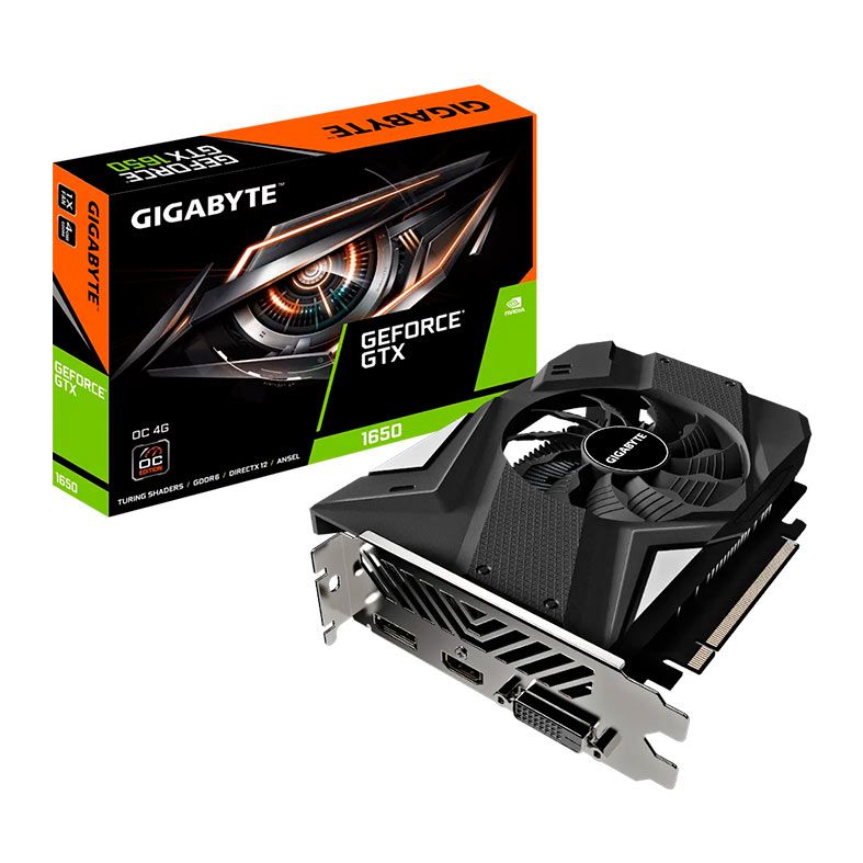 Placa de Video Gigabyte GeForce GTX 1650 D6 OC, 4GB, GDDR6, 128-bit, GV-N1656OC-4GD REV 2.0-IMP