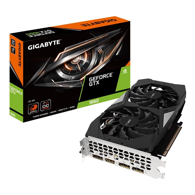 Placa de Video Gigabyte GeForce GTX 1660 OC, 6GB, GDDR5, 192-bit, GV-N1660OC-6GD-NAC