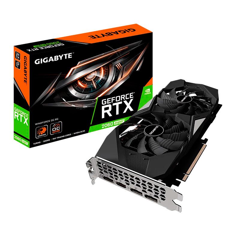 Placa de Video Gigabyte GeForce RTX 2060 Super Windforce OC, 8GB, GDDR6, 256-bit, GV-N206SWF2OC-8GD rev 1.1