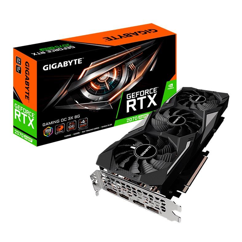 Placa de Video Gigabyte GeForce RTX 2070 Super 8GB Gaming OC 3X 256 ...
