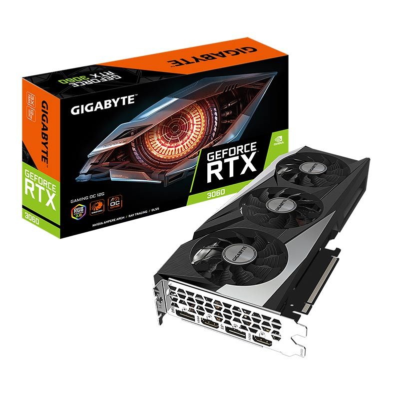 Placa de Video Gigabyte GeForce RTX 3060 Gaming OC LHR 12GB GDDR6 192-bit, GV-N3060GAMING OC-12GD REV 2.0
