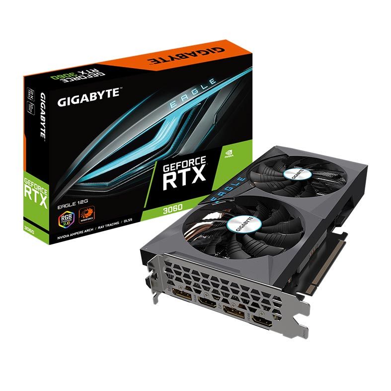 Placa de Video Gigabyte GeForce RTX 3060 Eagle 12GB GDDR6 192-bit, GV-N3060EAGLE-12GD