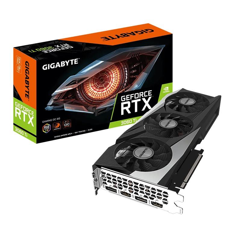 Placa de Video Gigabyte GeForce RTX 3060 Ti Gaming OC, LHR, 8GB, GDDR6, 256-bit, GV-N306TGAMING OC-8GD REV 2.0
