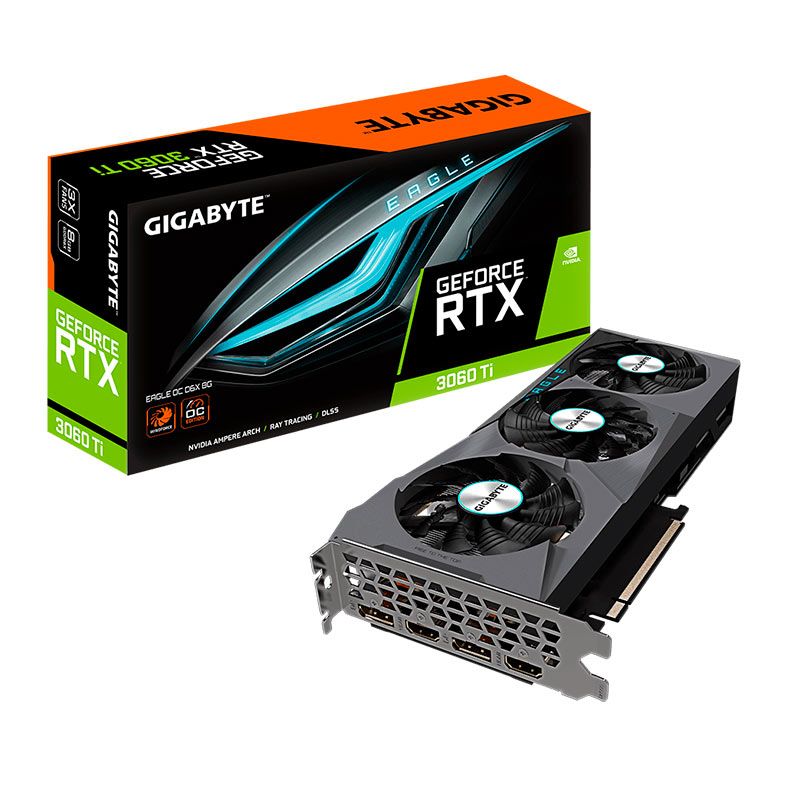 Placa de Video Gigabyte GeForce RTX 3060 Ti Eagle OC, 8GB, GDDR6X, 256-bit, GV-N306TXEAGLE OC-8GD