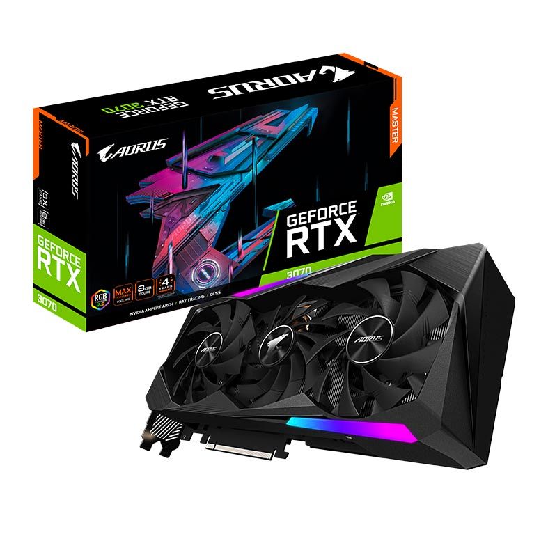 Placa de Video Gigabyte GeForce RTX 3070 Aorus Master 8GB GDDR6 256-bit, GV-N3070AORUS M-8GD