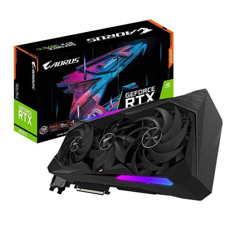Placa de Video Gigabyte GeForce RTX 3070 Ti Aorus Master 8GB GDDR6X 256-bit, GV-N307TAORUS M-8GD