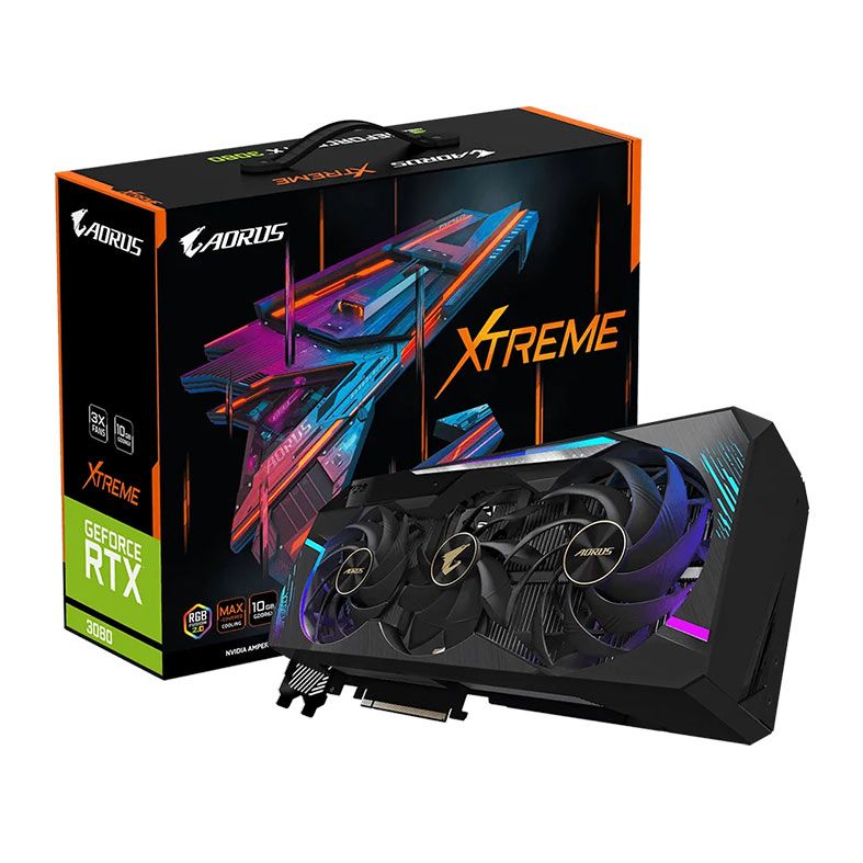 Placa de Video Gigabyte GeForce RTX 3080 Aorus Xtreme, LHR, 10GB, GDDR6X, 320-bit, GV-N3080AORUS X-10GD REV 2.0