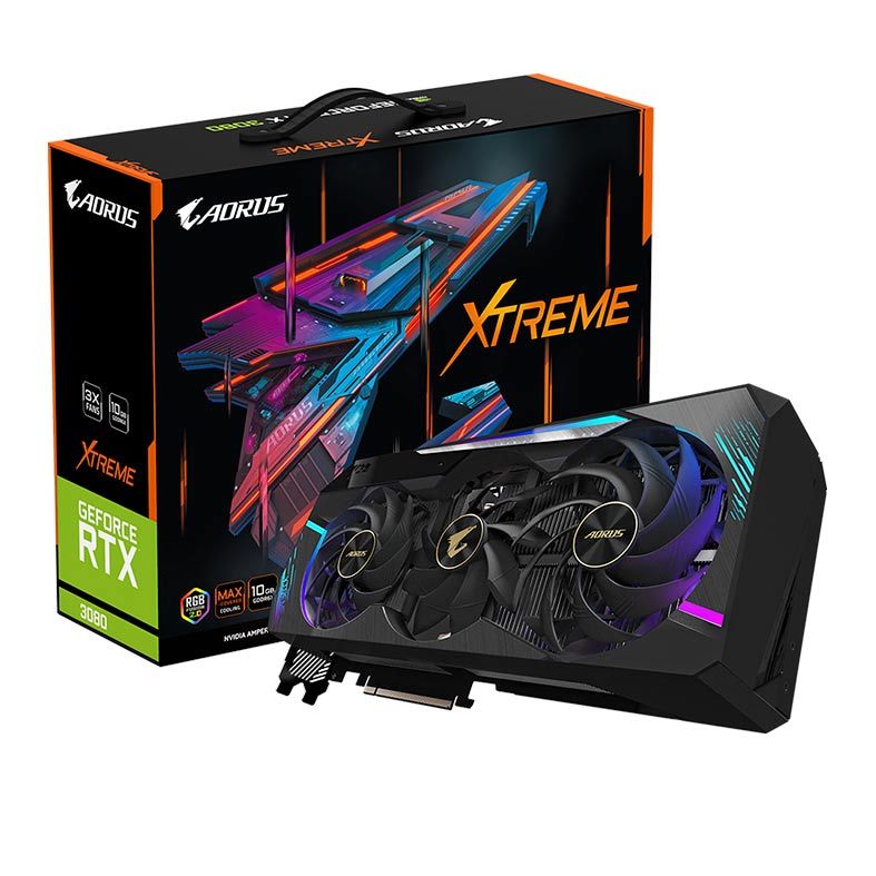 Placa de Video Gigabyte GeForce RTX 3080 Aorus Xtreme 10GB GDDR6X 320-bit, GV-N3080AORUS X-10GD